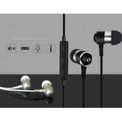 Ecouteurs Métal pour Smartphone avec Micro et Télécommande Réglage Son Kit Main Libre INTRA-AURICULAIRE Universel