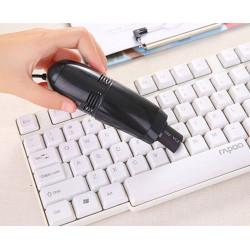 Mini aspirateur USB pour PC & MAC Nettoyer Clavier Portable Ordinateur NOIR