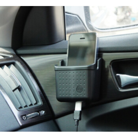 Etui de Rangement Voiture pour Smartphone Support Chargeur Universel (NOIR)