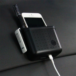 Etui de Rangement Voiture pour Smartphone Support Chargeur Universel (NOIR)