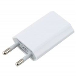 Adaptateur USB Prise de Courant 1 Port Secteur AC Chargeur Blanc (5V-1A) Universel