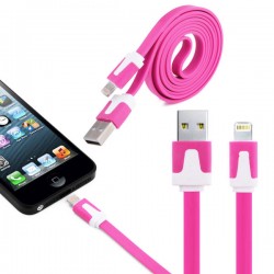 Cable pour IPHONE 5S Noodle Chargeur Lighting Usb APPLE 1m