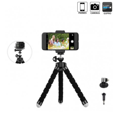 Mini Trepied avec Telecommande pour Smartphone et Appareil photo Android IOS Réglable Sans Fil Bluetooth Bouton