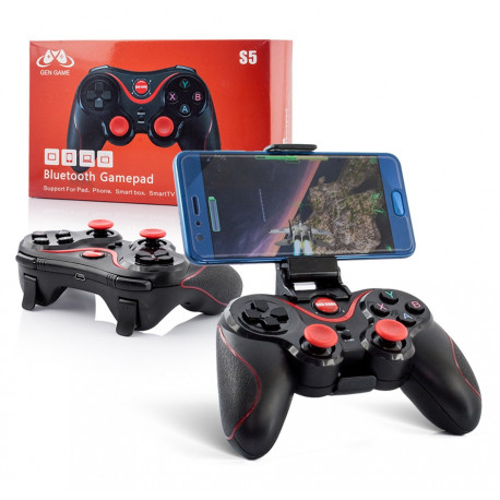 Manette avec Support pour Smartphone PC USB Bluetooth Jeux Video Joystick Precision Universel