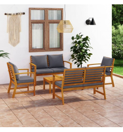 Salon de jardin 5 pcs avec...