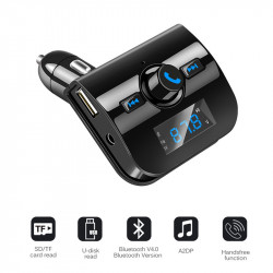 Transmetteur Bluetooth FM MP3 pour Smartphone Voiture Lecteur Kit main libre Sans Fil Musique Adaptateur Allume Cigare USB