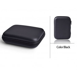 Pochette pour Batterie & Disque Dur Rangement Cables Chargeur Protection (NOIR)