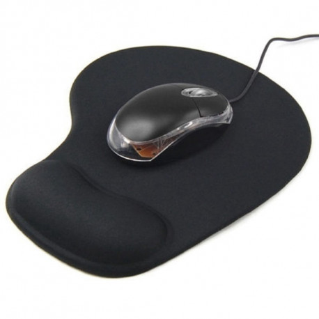 Tapis de Souris Mousse pour PC & MAC Tendinite Bureau Repose Poignet (NOIR)