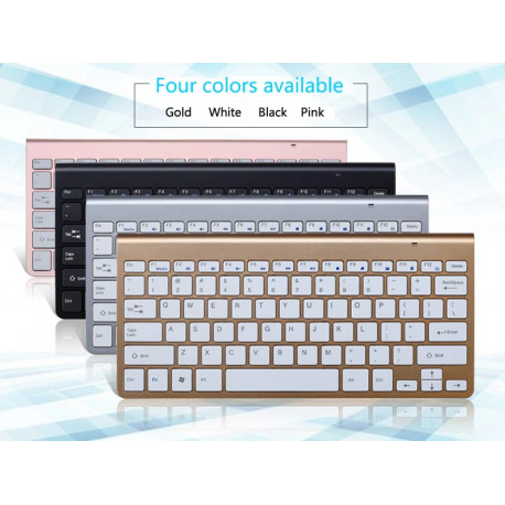 Clavier Sans Fil Metal pour PC USB AZERTY Piles