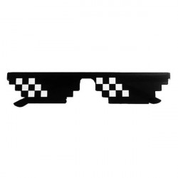 Lunettes Thug Life 12 Pixels Soleil 8 Bits Fun Paire (NOIR)