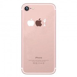 Coque Silicone IPHONE 6/6S Trognon de Pomme Fun APPLE Mange Pomme Musique Transparente Protection Gel Souple