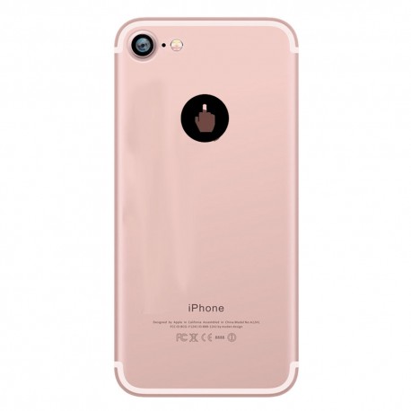 Coque Silicone IPHONE 7 Doigt d'honneur Fun APPLE Fuck Main Pomme Transparente Protection Gel Souple