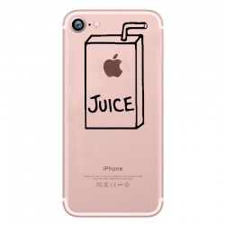 Coque Silicone IPHONE Juice Fun APPLE Jus de Pomme Boisson Transparente Protection Gel Souple