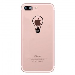 Coque Silicone IPHONE X Ampoule Transparente Fun APPLE Lumière Idée Pomme Protection Gel Souple