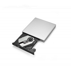 Lecteur/Graveur CD-DVD-RW USB pour PC Branchement Portable Externe (ARGENT)