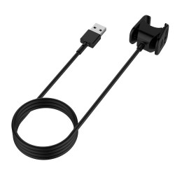 Cable Chargeur pour FITBIT Charge 4 Pince 1 Metre USB Rapide (NOIR)