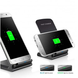 Support Bureau Chargeur sans Fil pour Smartphone Induction QI Bureau (NOIR)