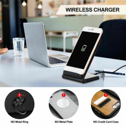 Support Bureau Chargeur sans Fil pour Smartphone Induction QI Bureau (NOIR)