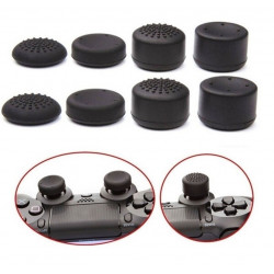 Pack de Protege Joysticks x8 pour Manette PS4 Playstation 4 Silicone Grip Accroche Lot de 8 (NOIR)